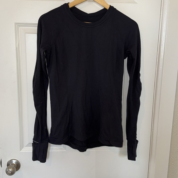 Lululemon Women’s Rulu Long Sleeve shirt Size 8 Black - Picture 2 of 9